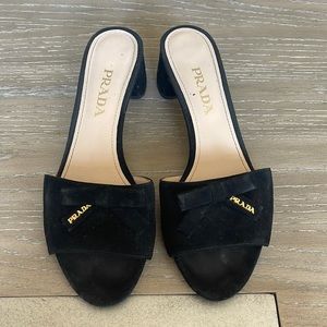 Suede Prada Short Heels